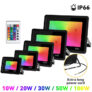 פרוזקטור דק RGB עמיד למים 100W